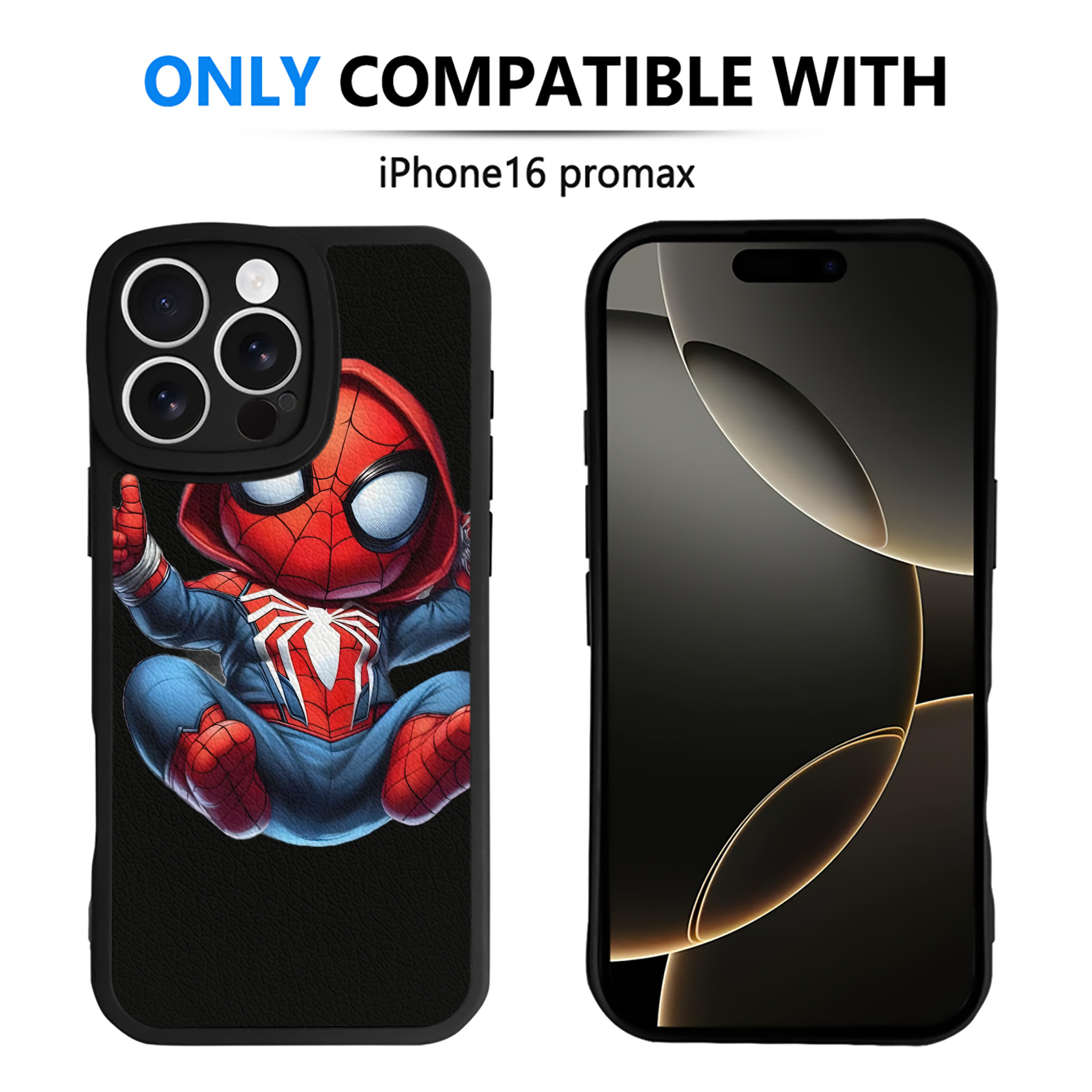 Spider Man スパイダーマン 【iPhone 16シリーズ対応】シリコンスマホケース（レザー調） 材質：シリコン